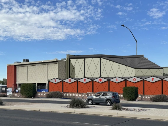 A rendering of The Loft viewed from Speedway Blvd during the day. 