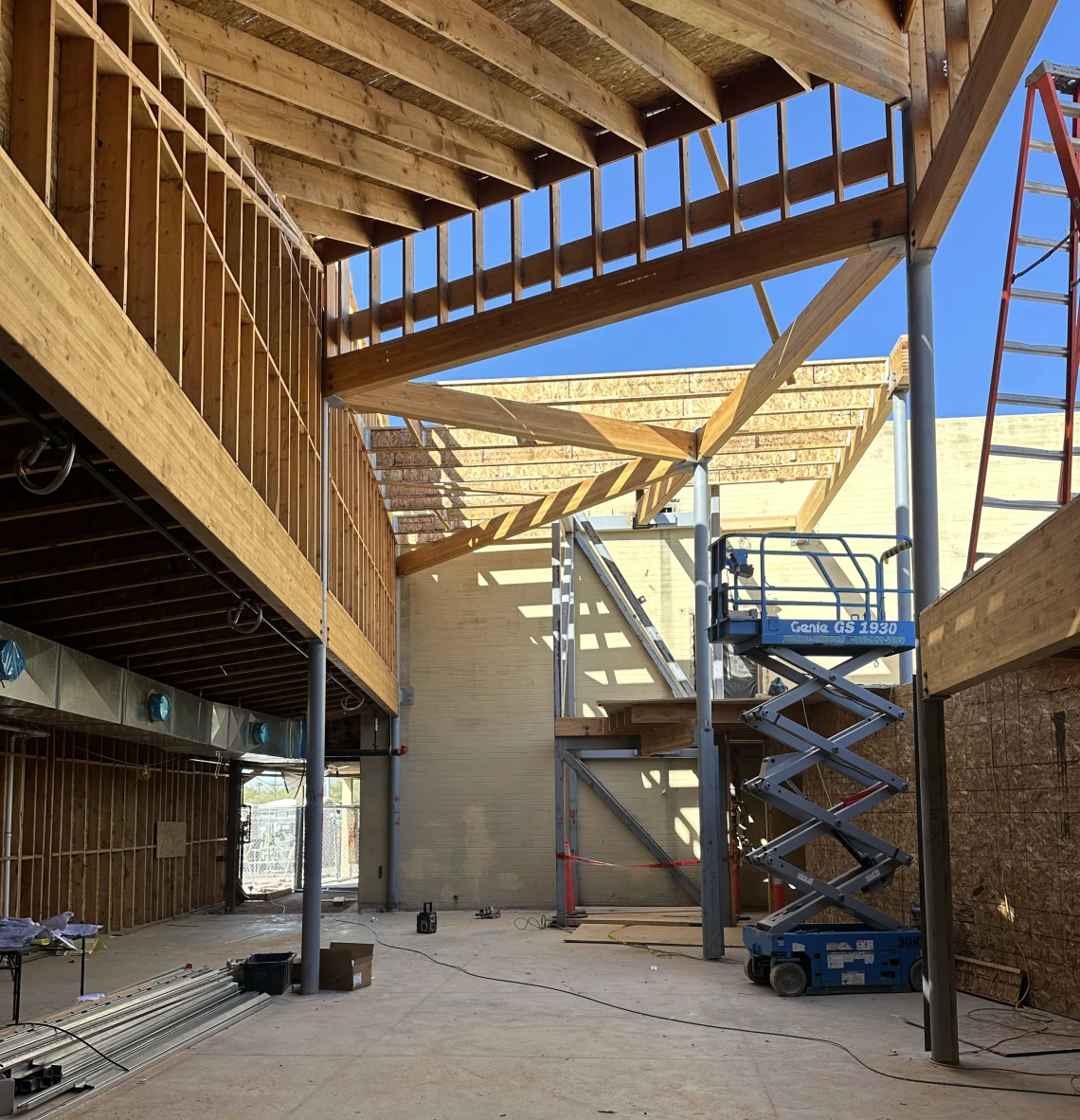 An under construction area of The Loft expansion. 
