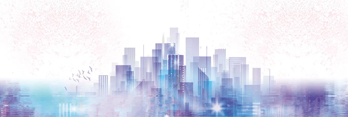 Downtown skyline illustration